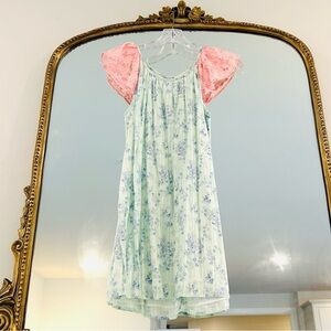 LoveShackFancy Girls Lou Dress in Blue & Pink Floral Print Size 10